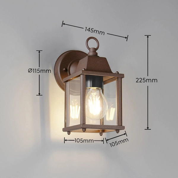 Latarenka ogrodowa MIRANDE 262260124 na elewację IP23 rdzawa