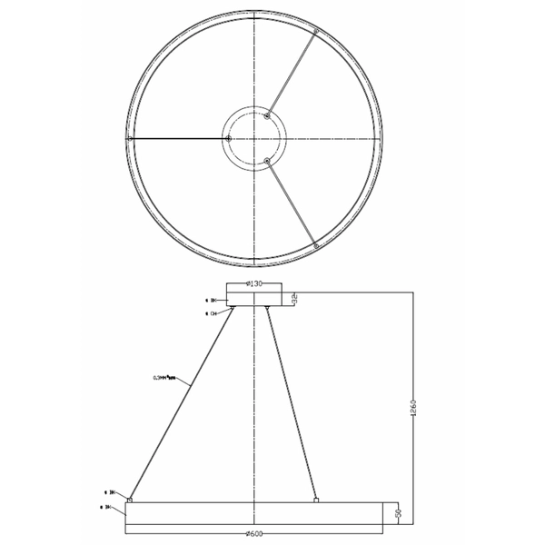Wisząca lampa LED Midway LP-033/1P Light Prestige do salonu 3000K 35W złota