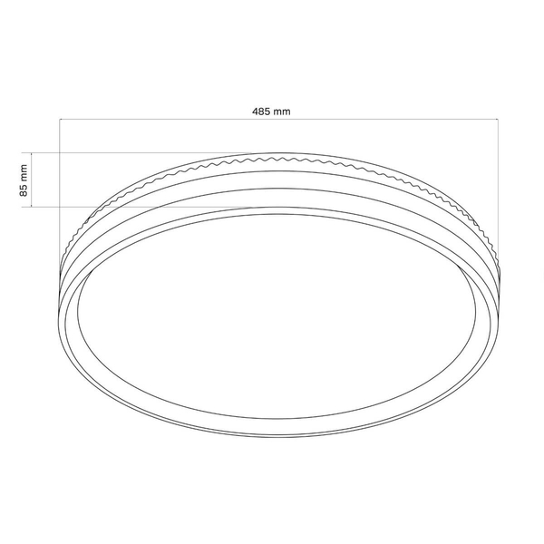 Plafon sufitowy Barbara 326683 Polux LED 72W 3000-6000K IP44 czarny biały