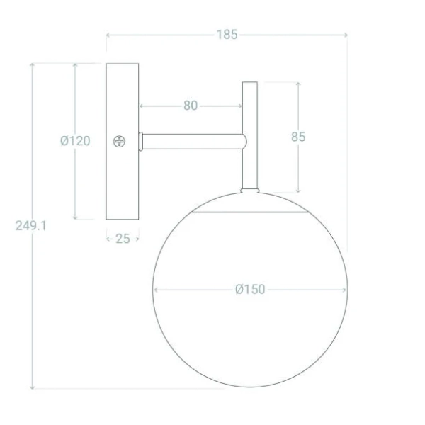 Kulisty kinkiet ścienny Sfero ABR-SKS-E14 Abruzzo czarny złoty