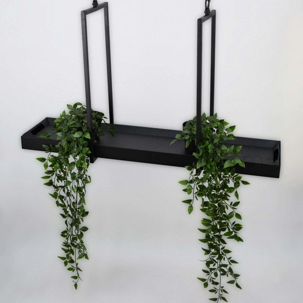 Rustykalna LAMPA zwisowa TRAY 105780 Markslojd metalowa OPRAWA wisząca zwis LED 9W 3000K na łańcuchu belka czarna