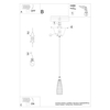 Lampa wisząca do gabinetu Suba SL.1165 druciana siatka czarna