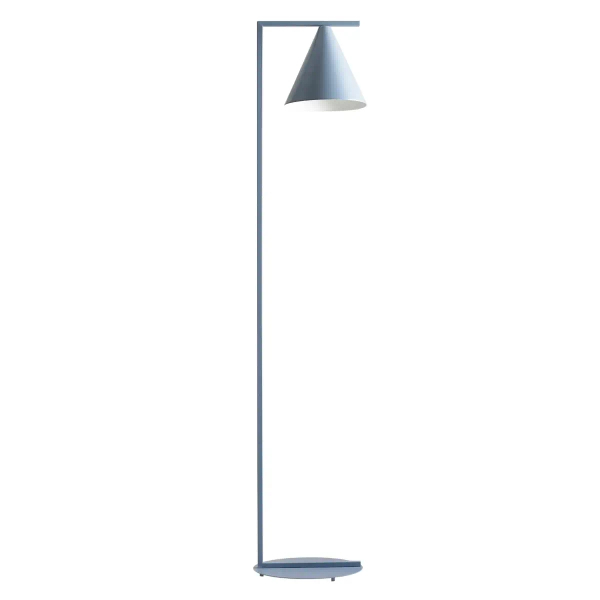 Nowoczesna lampa podłogowa Form Floor 1108A16 Aldex do sypialni niebieska