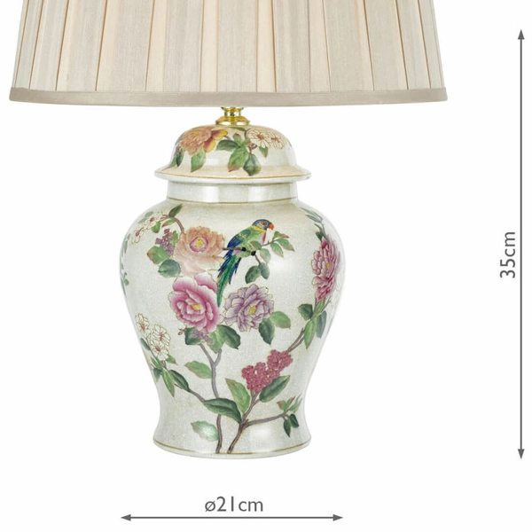 Porcelanowa podstawa do lampy stołowej Peony PEO4255 Dar Lighting wielokolorowa