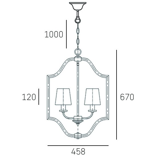 Klasyczna LAMPA wisząca NEW YORK P04667AU Cosmolight metalowy zwis na łańcuchu złoty