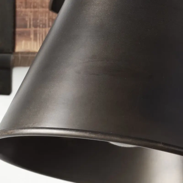 Kinkiet ścienny loft Plow 82110/46 do sypialni drewniany czarny