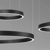 Zwisająca lampa nad stół BARI LE44317 LED 181W 3000K pierścienie czarny