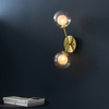 Lampa ścienna hampton L&-196691 Light& szklane kule plisowane mosiądz