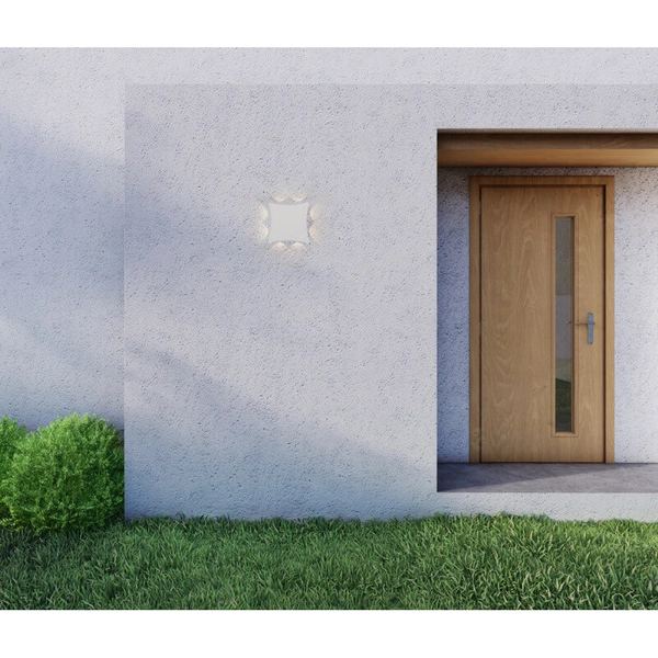 Elewacyjna lampa ogrodowa Pensa LED 1W zewnętrzna biała