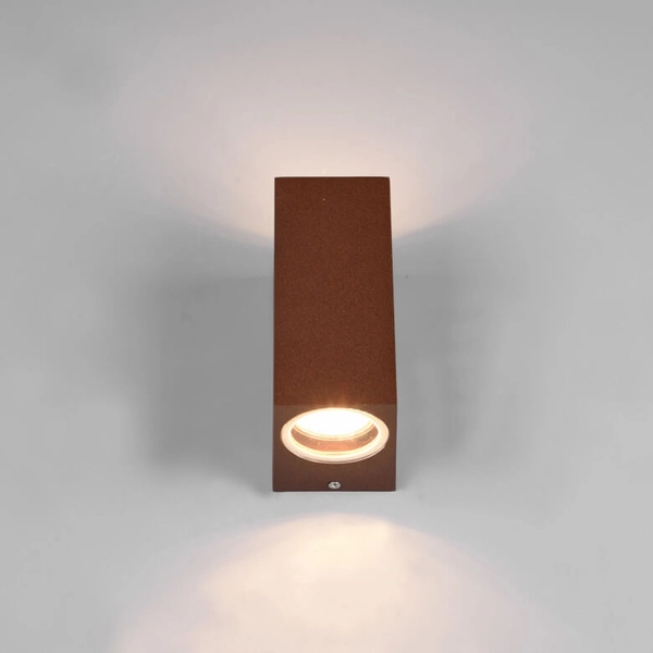 Metalowy kinkiet ścienny ORVIE DL224204269 góra-dół IP44 rdzawy