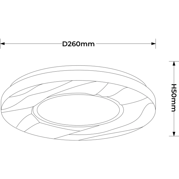 Art Deco plafon Tenaro LP-7312/1C-26 WH LED 12W 4000K biały