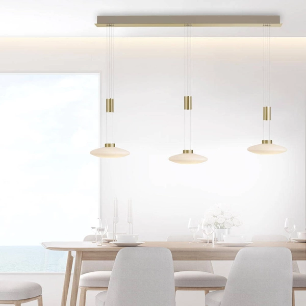 Wisząca lampa sypialniana Lautada LED 22,5W zwis mosiądz