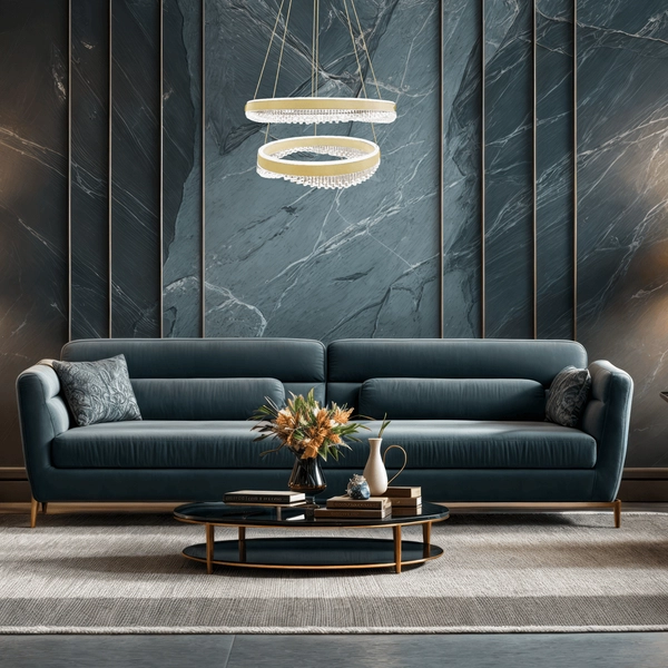 Pierścieniowa lampa wisząca glamour PRECIOSA ML1000 LED 85W 4000K złota