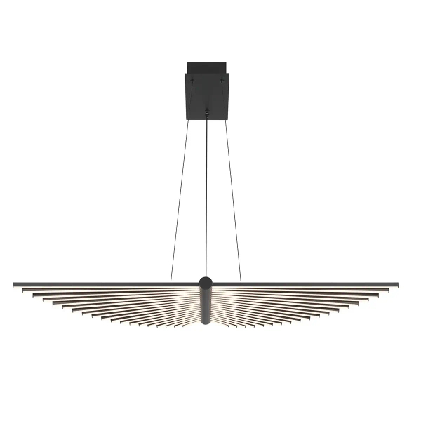 Metalowy żyrandol Seraph QN-SERAPH-LP-L-BLK LED 57W 3000K matowy czarny