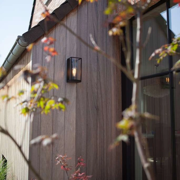 Ścienna LAMPA ogrodowa FLAIR 5288803012 Lutec elewacyjna OPRAWA zewnętrzna outdoor IP44 czarna przezroczysta