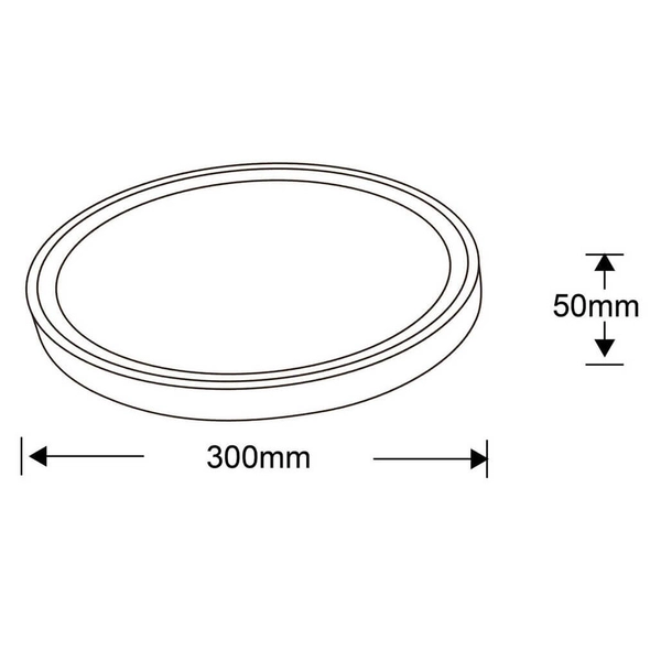 Łazienkowy plafon Vegas LP-550/1C S 4WH Light Prestige LED 18W 4000K IP54 biały