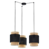 Lampa zwisowa okrągła ratan Boho 6549 TK Lighting ekologiczna czarna