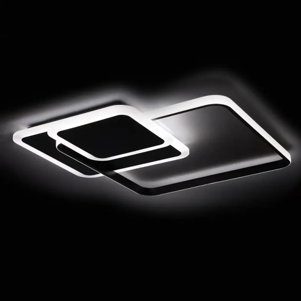 Dekoracyjna lampa sufitowa z pilotem 445 LED 72W 3000-6500K czarna