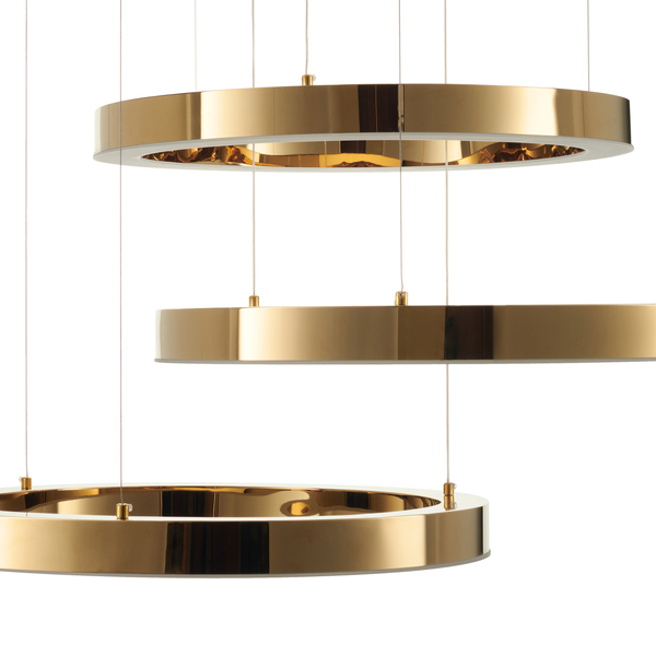 Lampa wisząca Circle DN924-60+60+60 gold Step LED 80W 3000K ringi złote