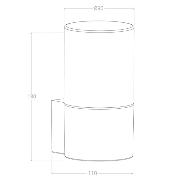 Szklana lampa na ściane Gardena Moderno ABR-KZP3-E27 Abruzzo IP54 czarny