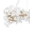 Ceramiczna lampa zwisowa Botanika XY080P-100 liście złota biała