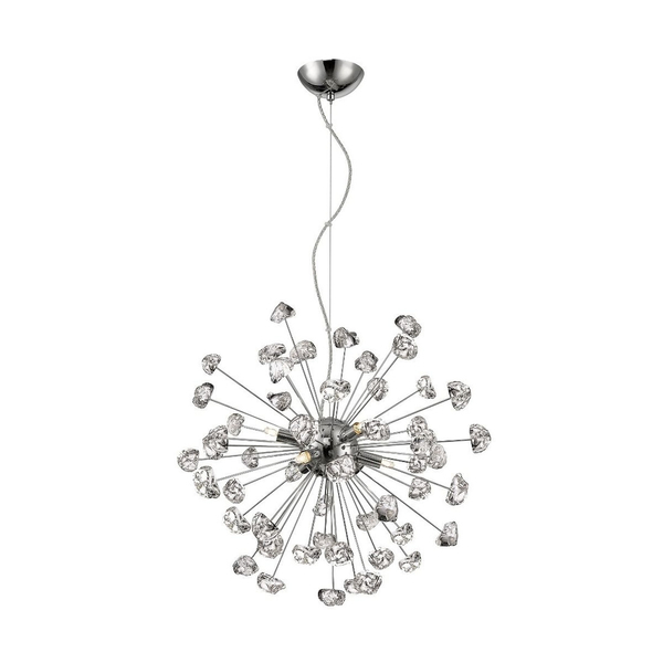 Lampa wisząca STAR P0539-06A-F4AC szklana nad stół chrom