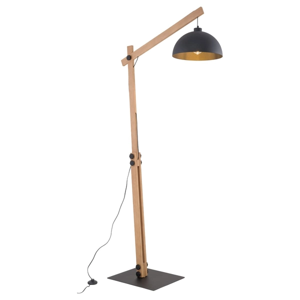 Stojąca lampa skandynawska regulowana Boho 5582 TK Lighting drewniana czarna