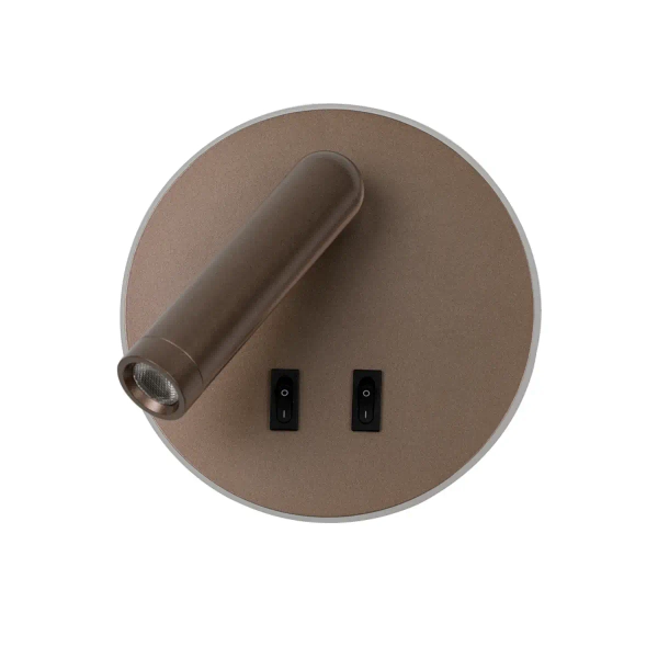 Podłużny kinkiet ścienny Furla WL-53742-1-CF LED 8W 3000K do sypiani kawowy