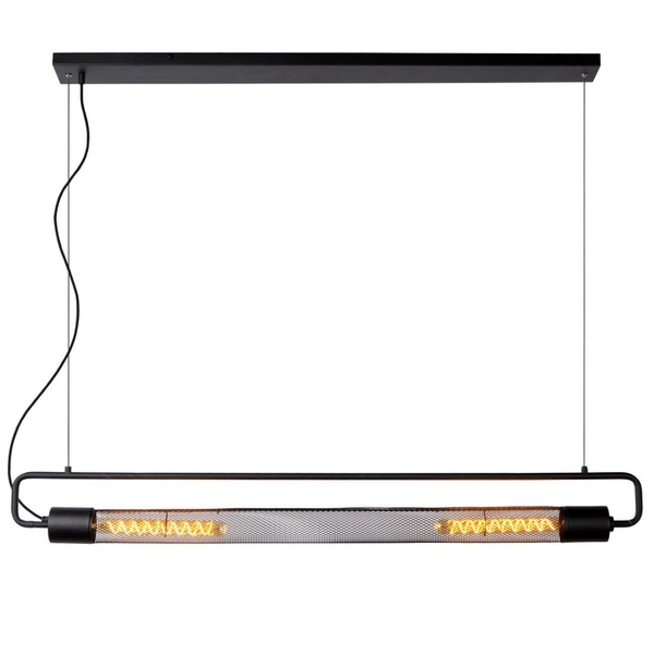 LAMPA wisząca CALIXT 05433/02/30 Lucide metalowa OPRAWA industrialny zwis czarny