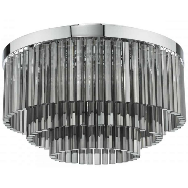 Plafon kryształowy Logan LOG5410 Dar Lighting glamour szkło dymione chrom