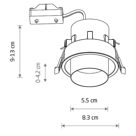 Lampa do kuchni sufitowa Mono Slide 10800 Nowodvorski podtynkowa czarna złota