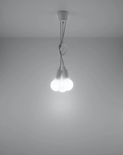 LAMPA wisząca SL.0570 pająk OPRAWKA zwis industrialny biały
