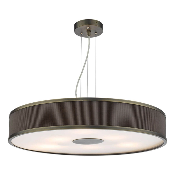 Lampa wisząca materiałowa Alvaro ALV1739 okragła brązowy