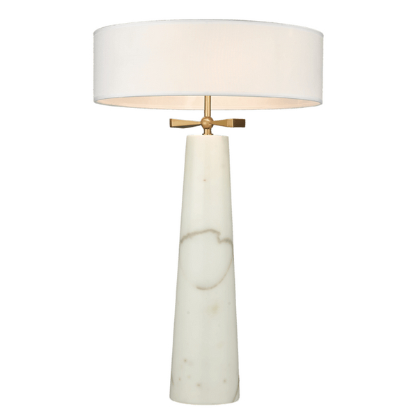 Lampka stojąca na biurko Bow T02114BR Cosmolight marmur mosiądz