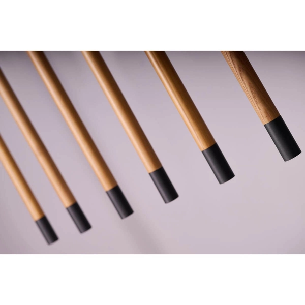 Wisząca lampa nad stół Izolda AZ3340 LED 27W 3100K sople drewniana czarna