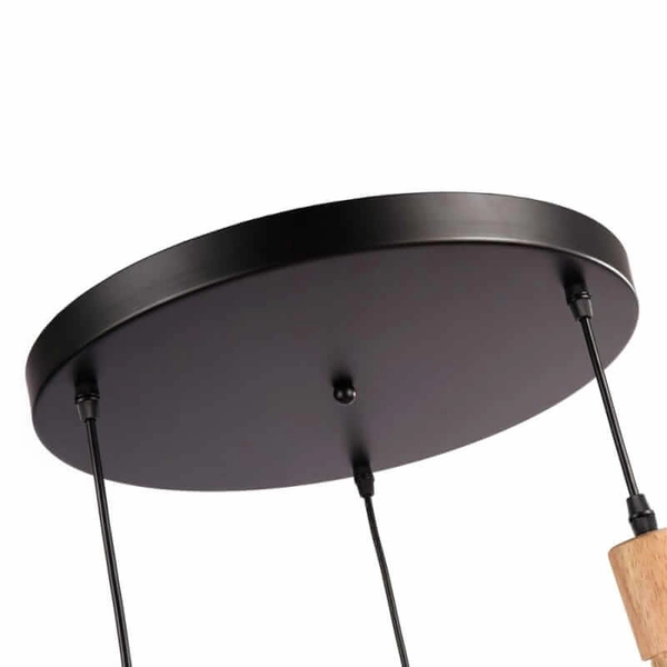 Wisząca lampa Boho ABR-LWS-BH40-3XE27 Abruzzo kapelusze japandi beżowa