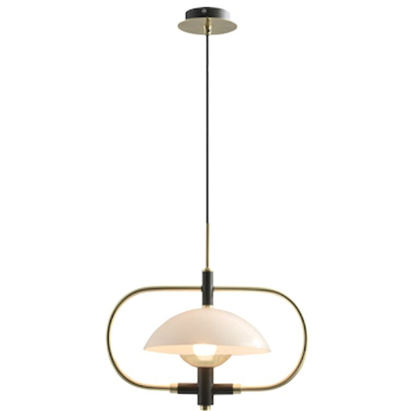 Nowoczesna lampa wisząca Haag CGHAAG1 Copel do jadalni szklana mosiądz 