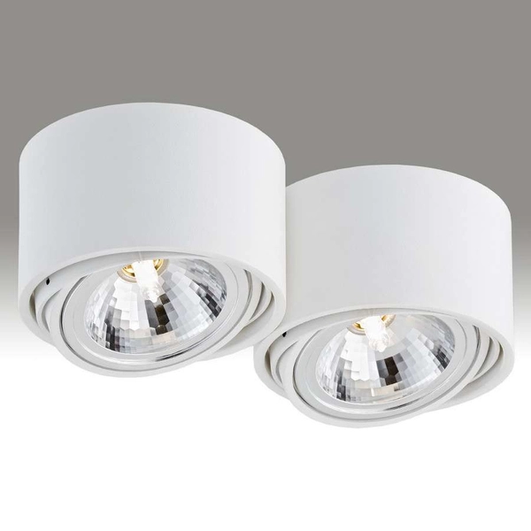 Spot sufitowy LUMOS 2 70252201 Kaspa regulowany downlight metalowy biały