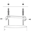 Lampa nad stół zwisowa Tes 33633 Sigma molekuły kule szklana złota