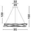 Lampa wisząca nad stół ILAVE LE44324 LED 68W 3000K spirala złota