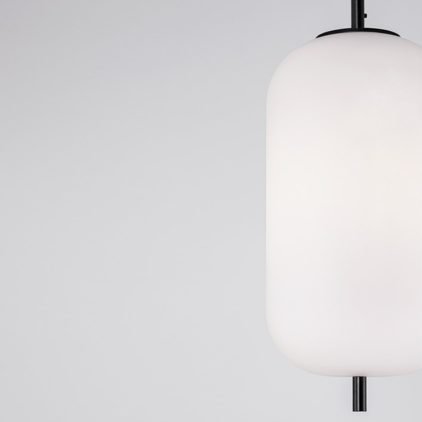 Wisząca lampa nowoczesna Marc LE42719 nad stół do jadalni szklana czarna