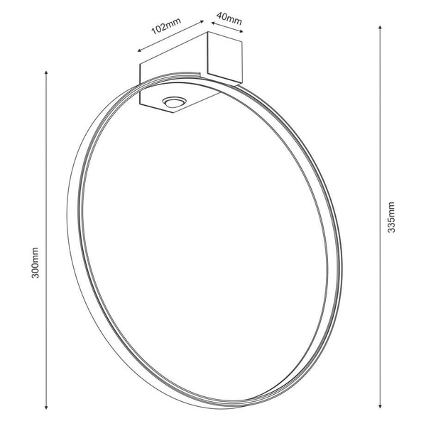Kinkiet metalowy pierścień Agaro 4317 Shilo LED 9W 4000K metal na przedpokój złoty