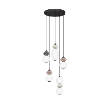 Ceramiczna wisząca lampa MONRETA LE45236 LED 28W 3000K mokka biała