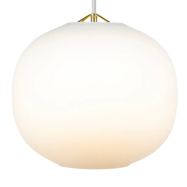Zwisająca szklana lampa Navone 2220443001 kula szkło opalowe mosiądz