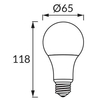 Żarówka LED ERSTE 03059 Ideus   E27 A65   14W 1250lm 230V   biała ciepła