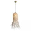 Lampa wisząca boho 23196 naturalny rattan do jadalni brązowy