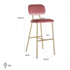 Tapicerowane krzesło barowe Blushed S4523 BLUSH VELVET Richmond Interiors welurowe różowe
