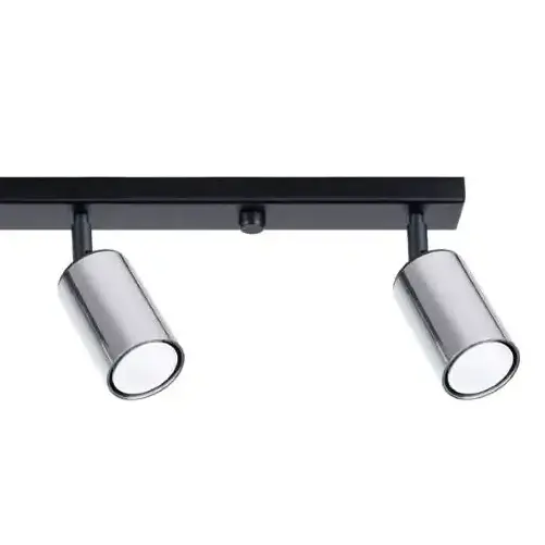 Lampa sufitowa na listwie Winx SL.1371 Sollux tubki chrom czarny