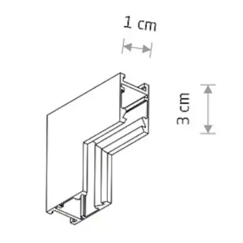 Łącznik natynkowy do szyn 1-obwodowych 11728 czarny