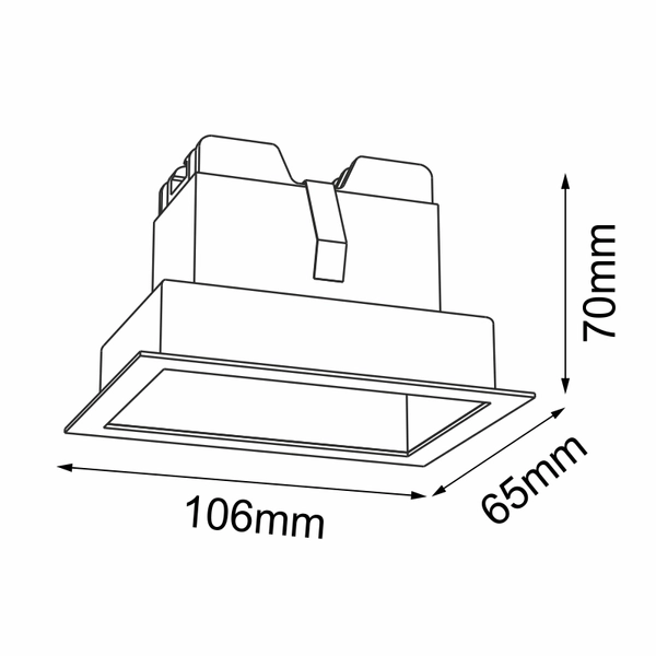 Lampa sufitowa Glare 3043 Brosline LED 4W 4000K punktowa czarny